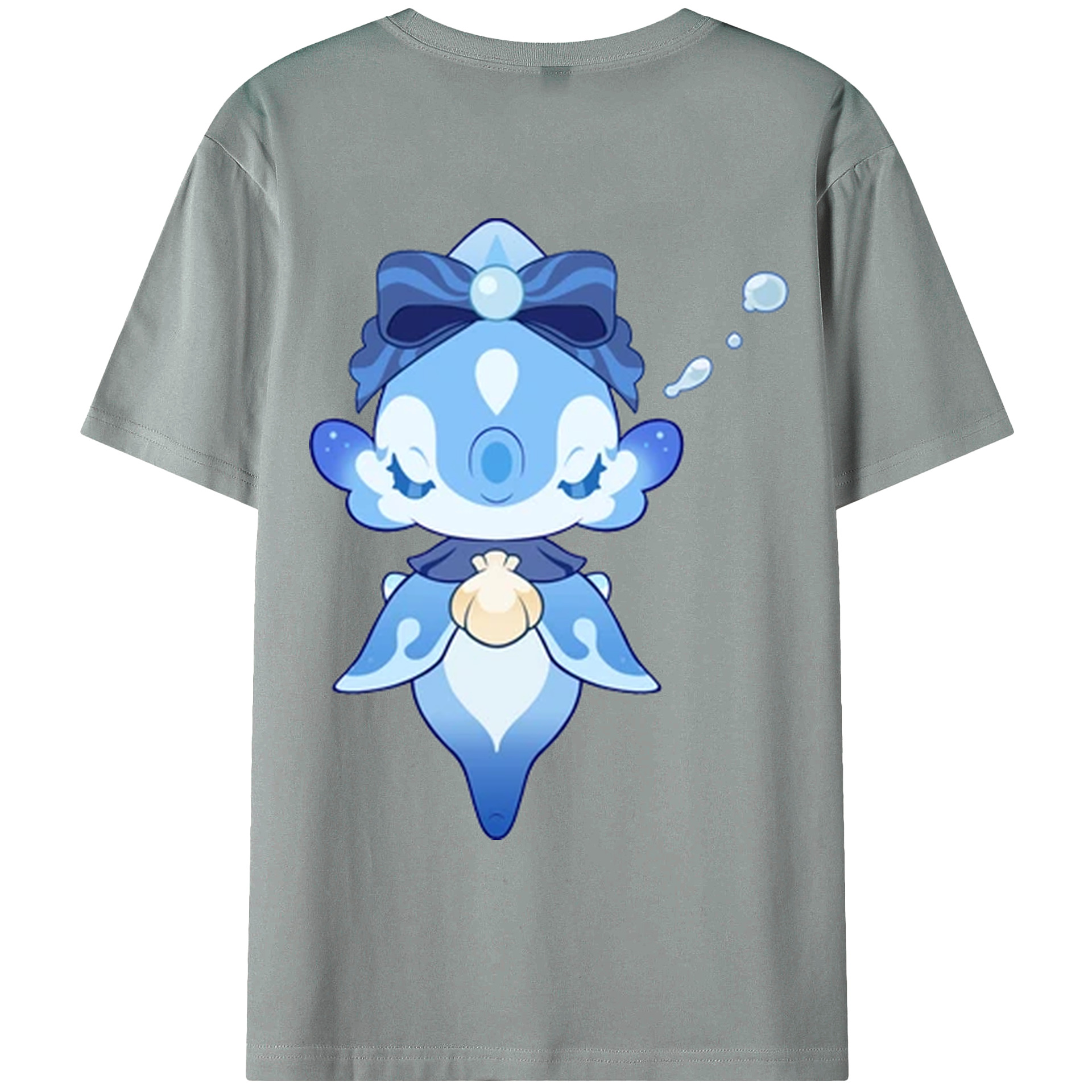 げんし神 フリーナ genshin Furina 綿100％ メンズ半袖Tシャツ（バックプリント） 通気性